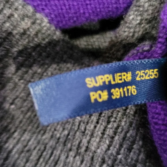 NWT Ralph Lauren Polo 100% Merino Wool Crewneck Stripe Sweater